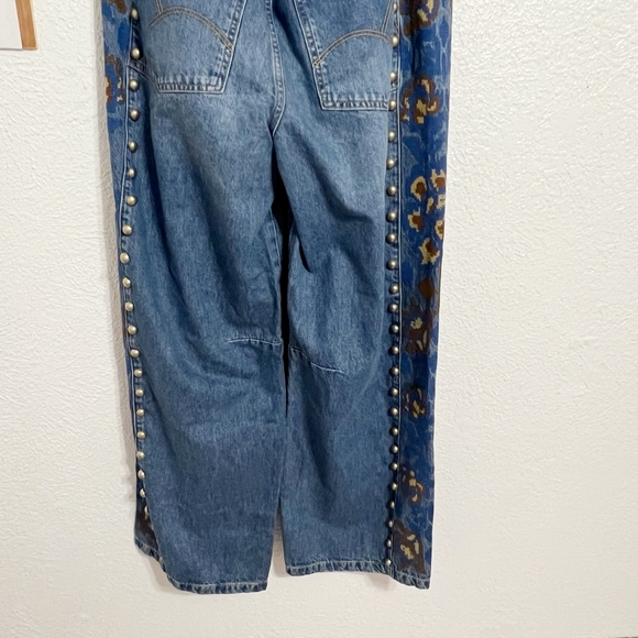 NWT Farm Rio Denim Metal Details Embroidered High Waist Jeans - Picture 8 of 11